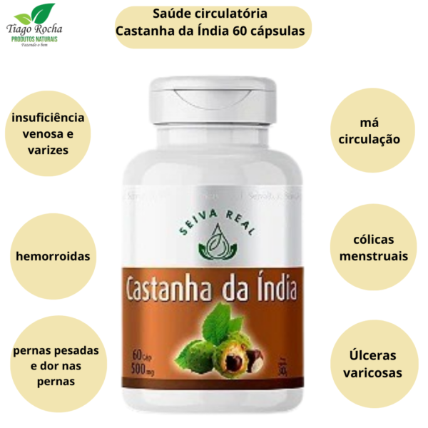 Castanha da Índia 60 Cápsulas 500 mg